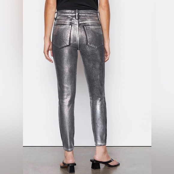 Frame Le High Skinny Crop Color Chrome Noir Size 25 - Picture 6 of 6